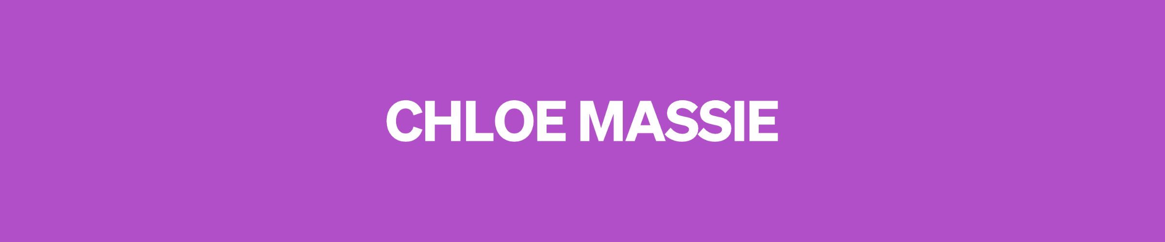 Chloe Massie banner